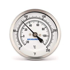 Stainless Steel Brewing Thermometer with Adjustable Dial