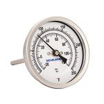Stainless Steel Brewing Thermometer with Adjustable Dial