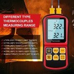 Dual Channel Digital Thermometer with K-Type Probes