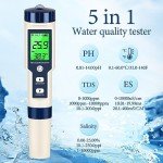 5-in-1 Digital PH & TDS Water Tester