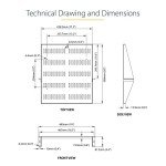 Heavy Duty 2U Vented Server Rack Shelf