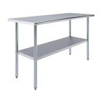 Jefferson Stainless Steel Work Table with Shelf