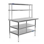 Stainless Steel Work Table with 2 Shelves