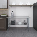 Jefferson Stainless Steel Work Table with Shelf