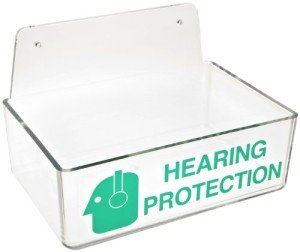 Compact Green Ear Plug Dispenser with Backplate