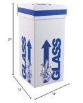 Dynalon Floor Model Glass Disposal Box, 12" x 27