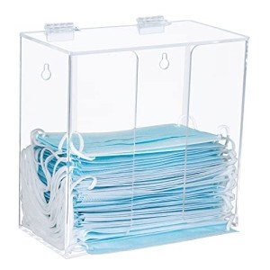 Acrylic Face Mask Dispenser with Lid Holder
