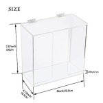 Acrylic Face Mask Dispenser with Lid Holder