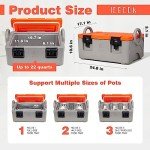 Insulated Food Pan Carrier with 2 Pans, 22 Quart