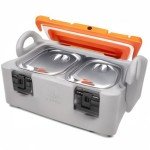 Insulated Food Pan Carrier with 2 Pans, 22 Quart