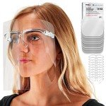 Safety Face Shields with Clear Glasses Frames (25 Pack)