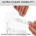 Safety Face Shields with Clear Glasses Frames (25 Pack)