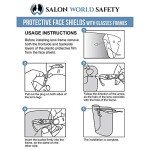 Safety Face Shields with Clear Glasses Frames (25 Pack)