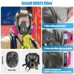 SLJHL Full Face Gas Respirator Mask with Filters