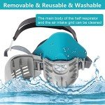 Reusable Half Facepiece Respirator with 20 Filters