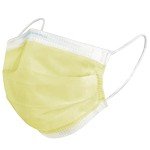 HALYARD Fluidshield Disposable Masks, Yellow, Box of 50