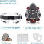 Reusable Half Face Respirator Mask with Filters