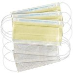 HALYARD Fluidshield Disposable Masks, Yellow, Box of 50