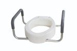 Elevated Toilet Seat Riser with Padded Arms