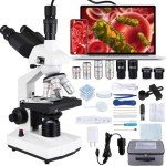 Poothoh 40X-5000X Trinocular Microscope with USB