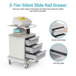 Rolling Mobile Ultrasound Cart with 3 Drawers