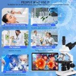 Poothoh 40X-5000X Trinocular Microscope with USB