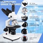 Poothoh 40X-5000X Trinocular Microscope with USB