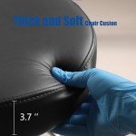 Dental Assistant Rolling Stool with Backrest - Black