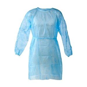 Blue Disposable Isolation Gowns - 10 Pack