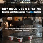 Stainless Steel 4-Inch Heavy Duty Caster Wheels Set