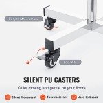 VEVOR Stainless Steel Mayo Stand with Wheels