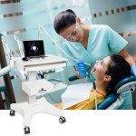 Dental Clinic Mobile Trolley with Laptop and Scanner Holder