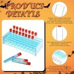 50 Plastic Test Tubes with Rack and Caps