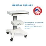 Dental Clinic Mobile Trolley with Laptop and Scanner Holder