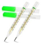Mercury-Free Clinical Glass Thermometer Set - 2PCS