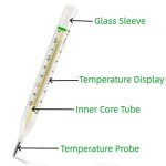 Mercury-Free Clinical Glass Thermometer Set - 2PCS