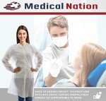 Disposable White Lab Coats - Case of 30 (Large)