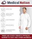 Disposable White Lab Coats - Case of 30 (Large)