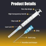 50 Pack 2.5ml Safety Syringes with 23G Needle