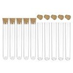 10 Pack Plastic Test Tubes with Cork Stoppers