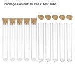 10 Pack Plastic Test Tubes with Cork Stoppers