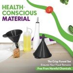 Durable Plastic Funnel Set - 2 Pieces, Black