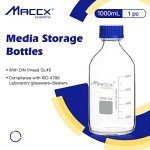 Maccx 1000ml Glass Media Storage Bottles