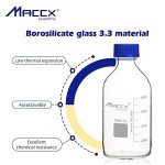 Maccx 1000ml Glass Media Storage Bottles