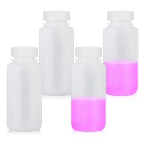 Labvida 4-Pack 500ml Wide Mouth Plastic Bottles