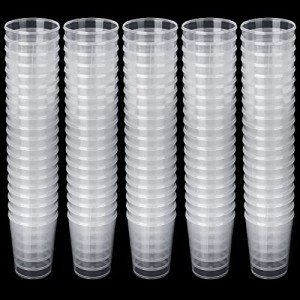 100Pcs Clear Plastic Measuring Beaker Set