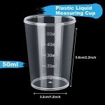 100Pcs Clear Plastic Measuring Beaker Set