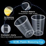100Pcs Clear Plastic Measuring Beaker Set