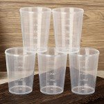 100Pcs Clear Plastic Measuring Beaker Set
