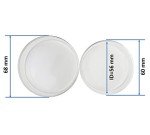 Microyn 60mm Glass Petri Dish with Lid, 18-Pack